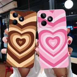 Realme Note 50 Funda Silicona Suave con Corazón de Amor – Protección
