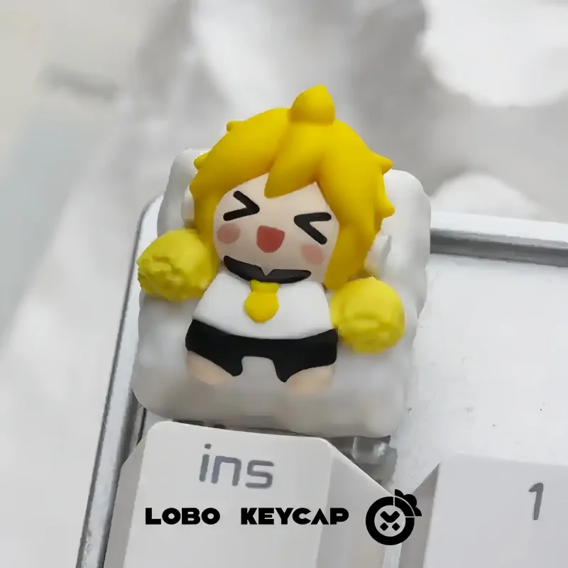 Vocaloid Miku animación tema Keycap 1 Uds versión Q personalizado arte de resina Teclado mecánico tapa de llave regalo - imagen 2