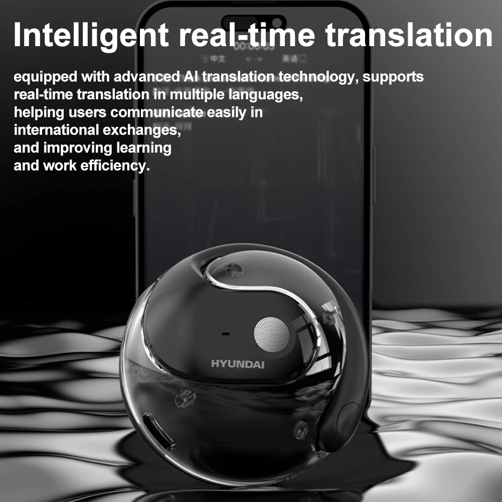 HY-T26Pro auriculares inalámbricos traductor de idiomas auriculares Bluetooth auriculares de traducción en tiempo Real auriculares estéreo de oreja abierta - imagen 2