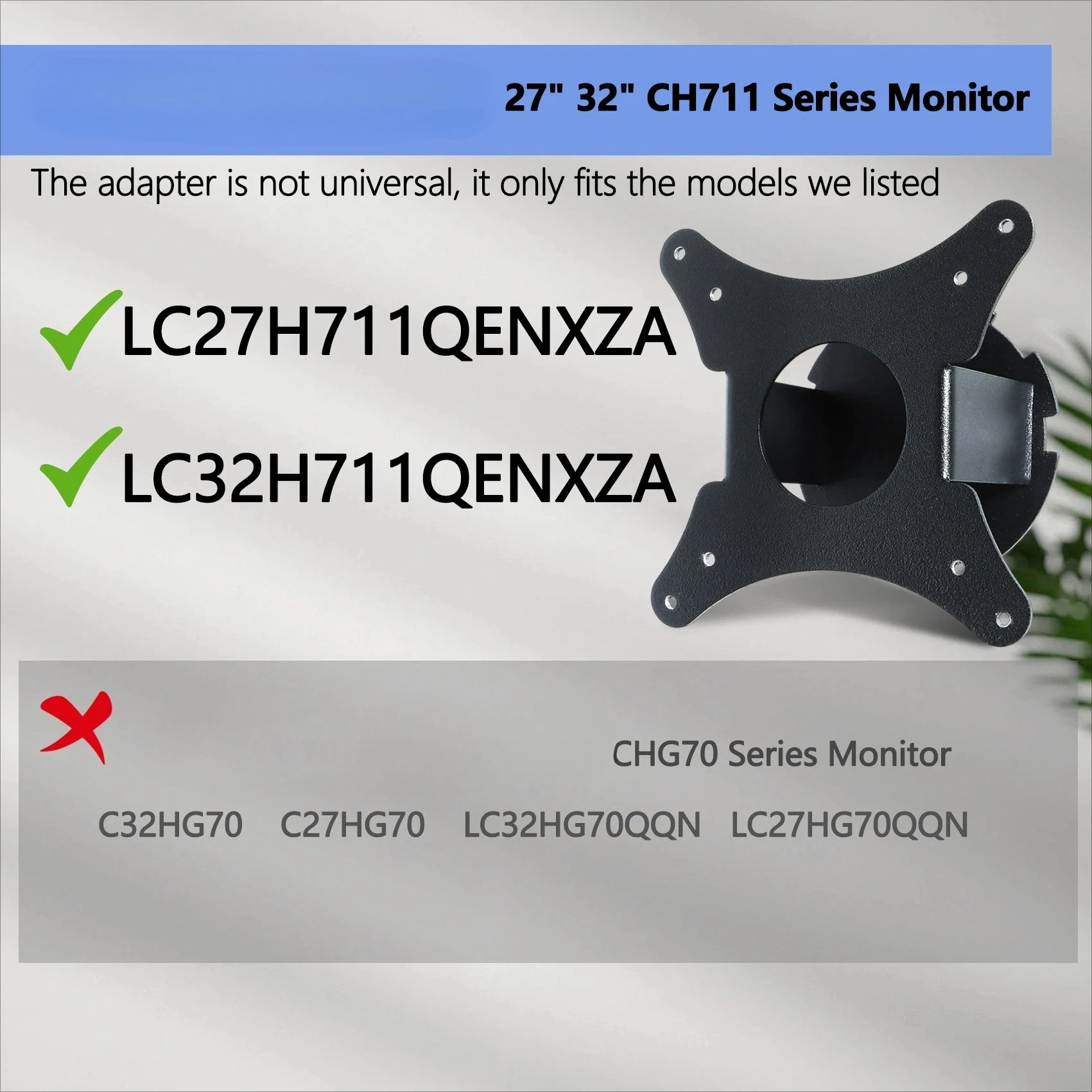 Para Samsung 27/32 "pantalla LC27H711QEEXXV LC27H711QEUXEN LC32H711QEEXXV LC32H711QEUXEN soporte adaptador de montaje en pared - imagen 4