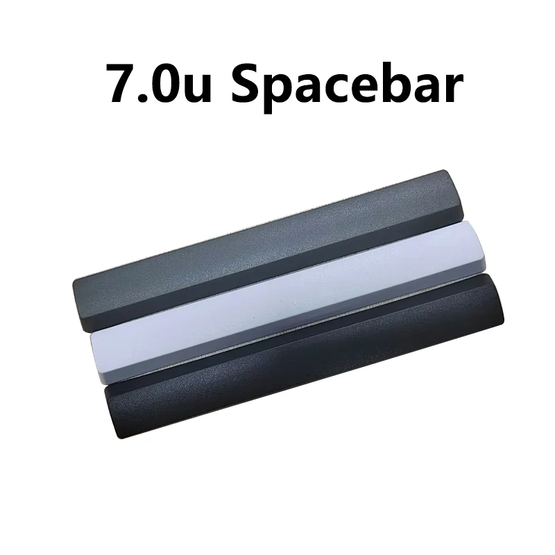 Tapa de tecla de barra espaciadora 7.0u para teclado mecánico, perfil OEM 7u, tapa de tecla PBT lisa en blanco