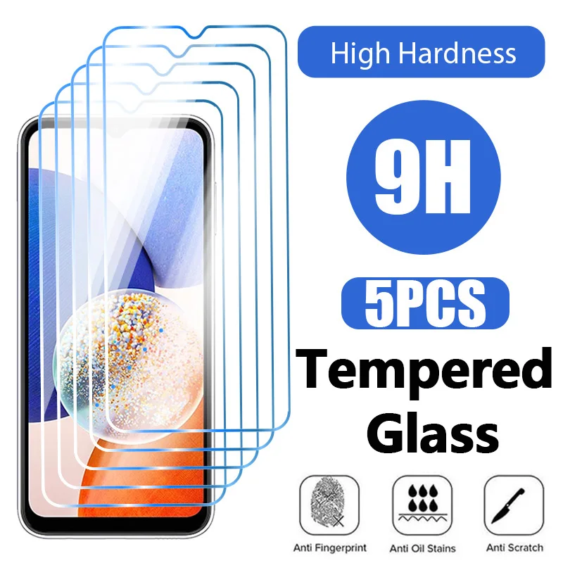 Vidrio templado para Samsung Galaxy, Protector de pantalla para Samsung Galaxy A54, A53, A24, A14, A33, A34, A52S, 5G, A52, A73, S23FE, S20FE, 5G, 5 unidades - imagen 2