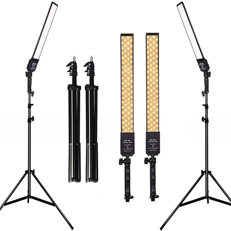 Kit de iluminación LED para estudio de fotografía, luces ajustables con trípode de soporte, para relleno de Vídeo fotográfico, Lam 3200K-5500K - imagen 2