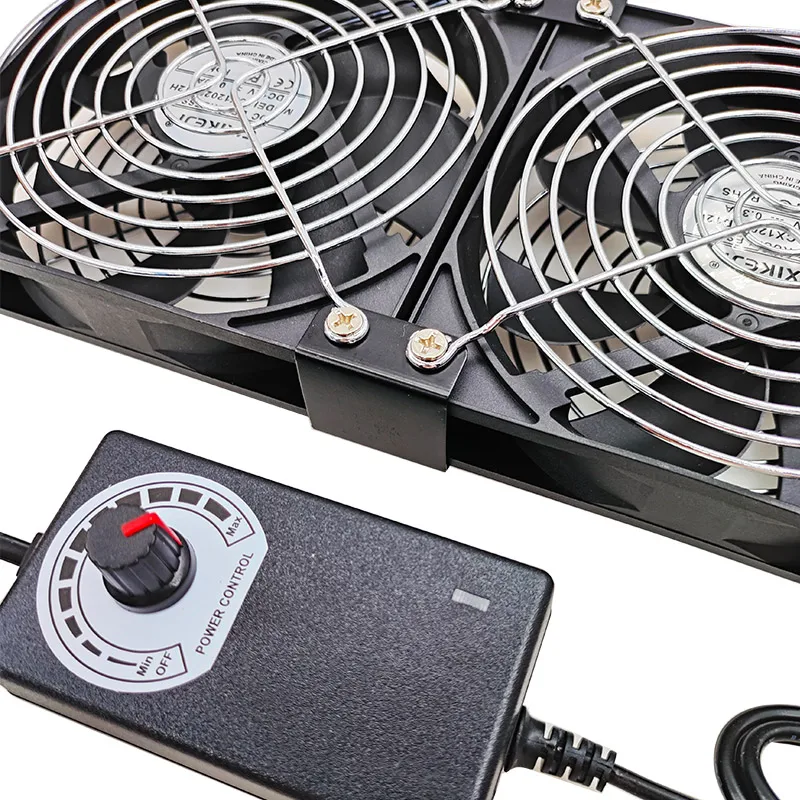 Juego de 3 ventiladores de 360x120x25mm, 12V, sistema de refrigeración con adaptador, 2700RPM, 0.3A - imagen 4