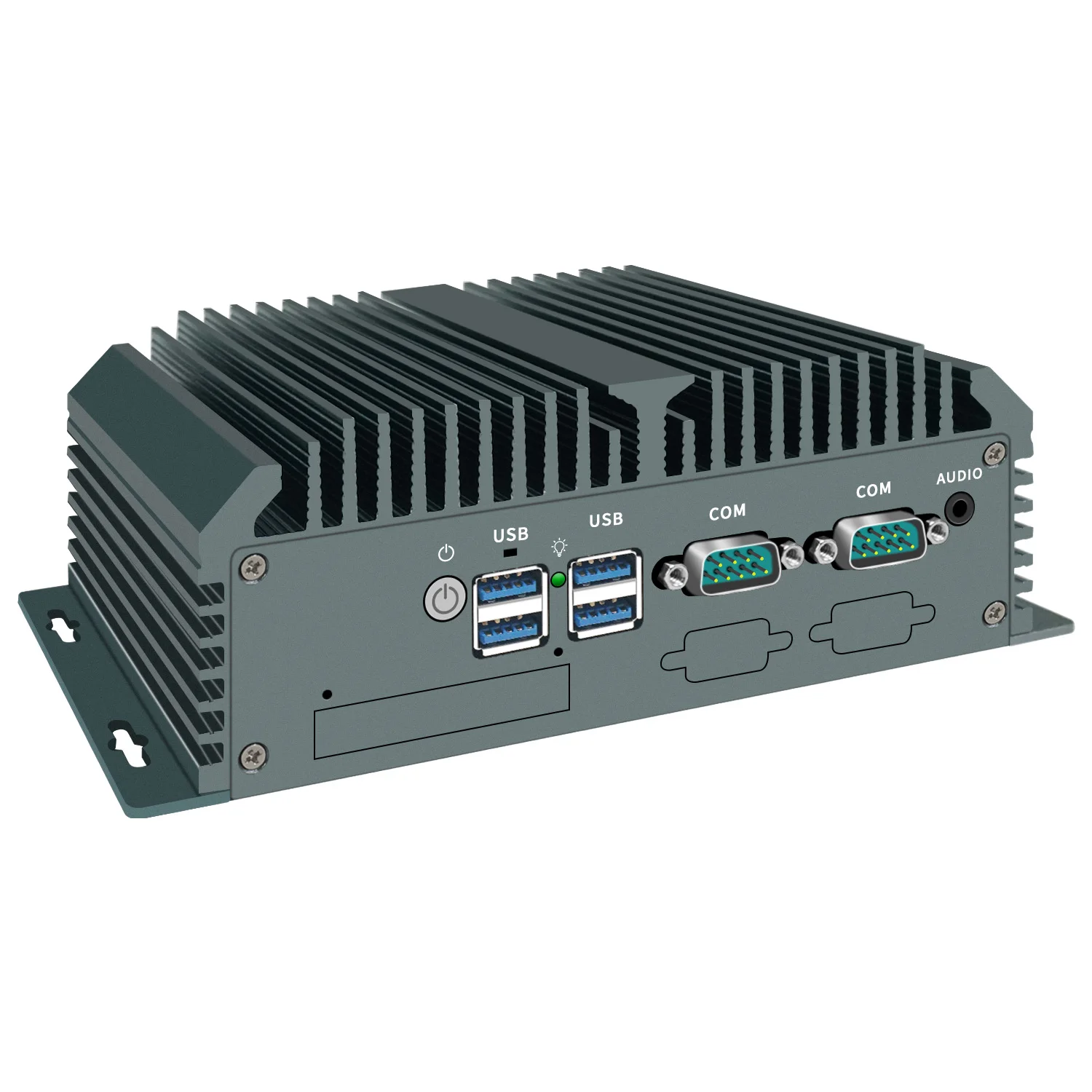 BKHD N100 J6412 Mini PC 6 USB integrado montado en la pared Host 9V 24V 36V amplio voltaje Linux RS232 RS485 seguridad de red VPN Firewall - imagen 5