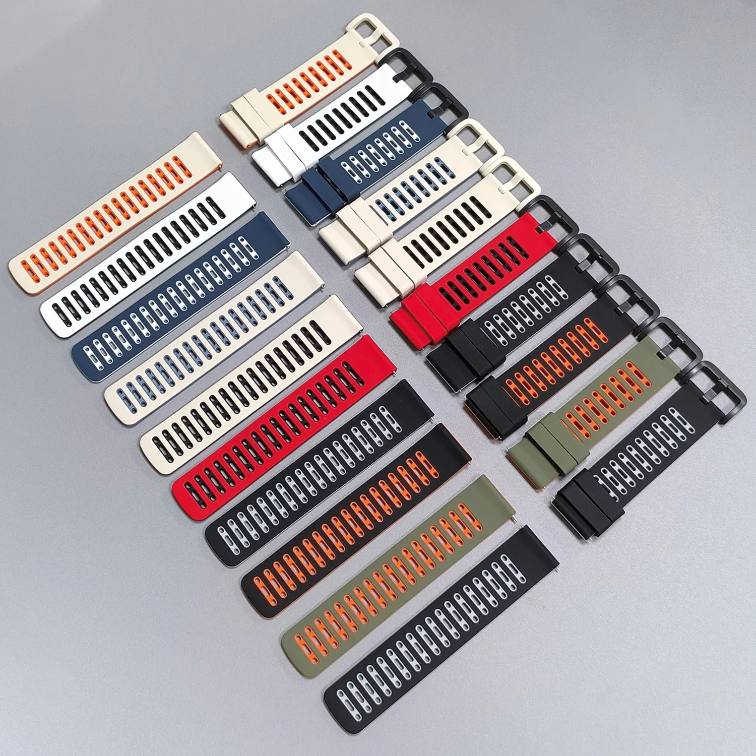 Correa deportiva de silicona de 22mm para Xiaomi Watch 2 Pro/Color 2, Correa suave para Mi Watch S4 S3 S2 S1 Active/Pro, pulsera de dos tonos - imagen 2