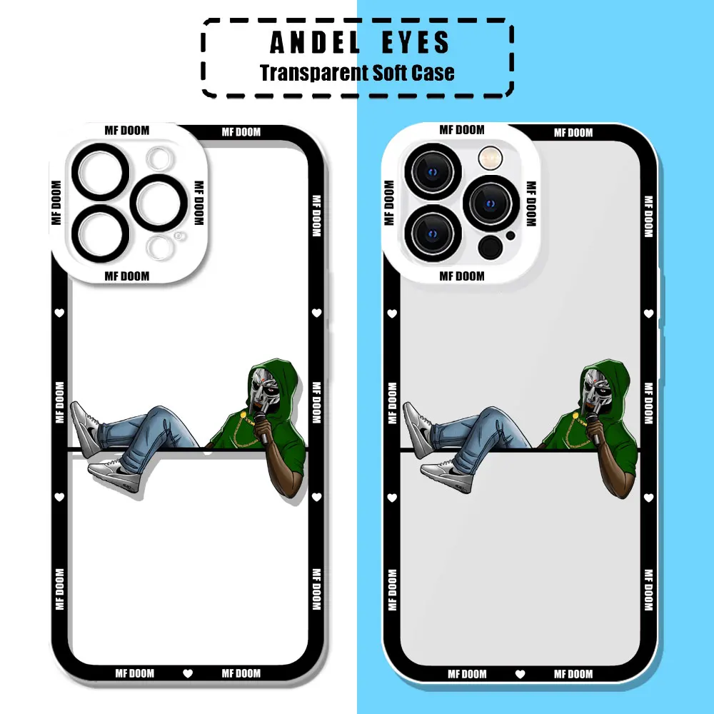 MF DOOM funda de teléfono rapero para Redmi Note 13, 12, 11 Pro Plus, 12S, 11T, 11S, 10, 10S, 9, 9S, 8T, 8 Pro Max, funda transparente suave, Cqoue - imagen 2