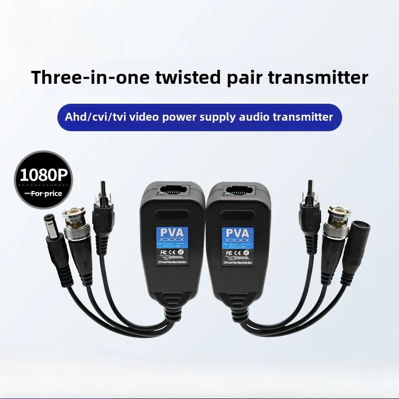 Fuente de alimentación de vídeo audio tres en uno monitoreo multifuncional transmisor de par trenzado puerto de red BNC coaxial - imagen 2