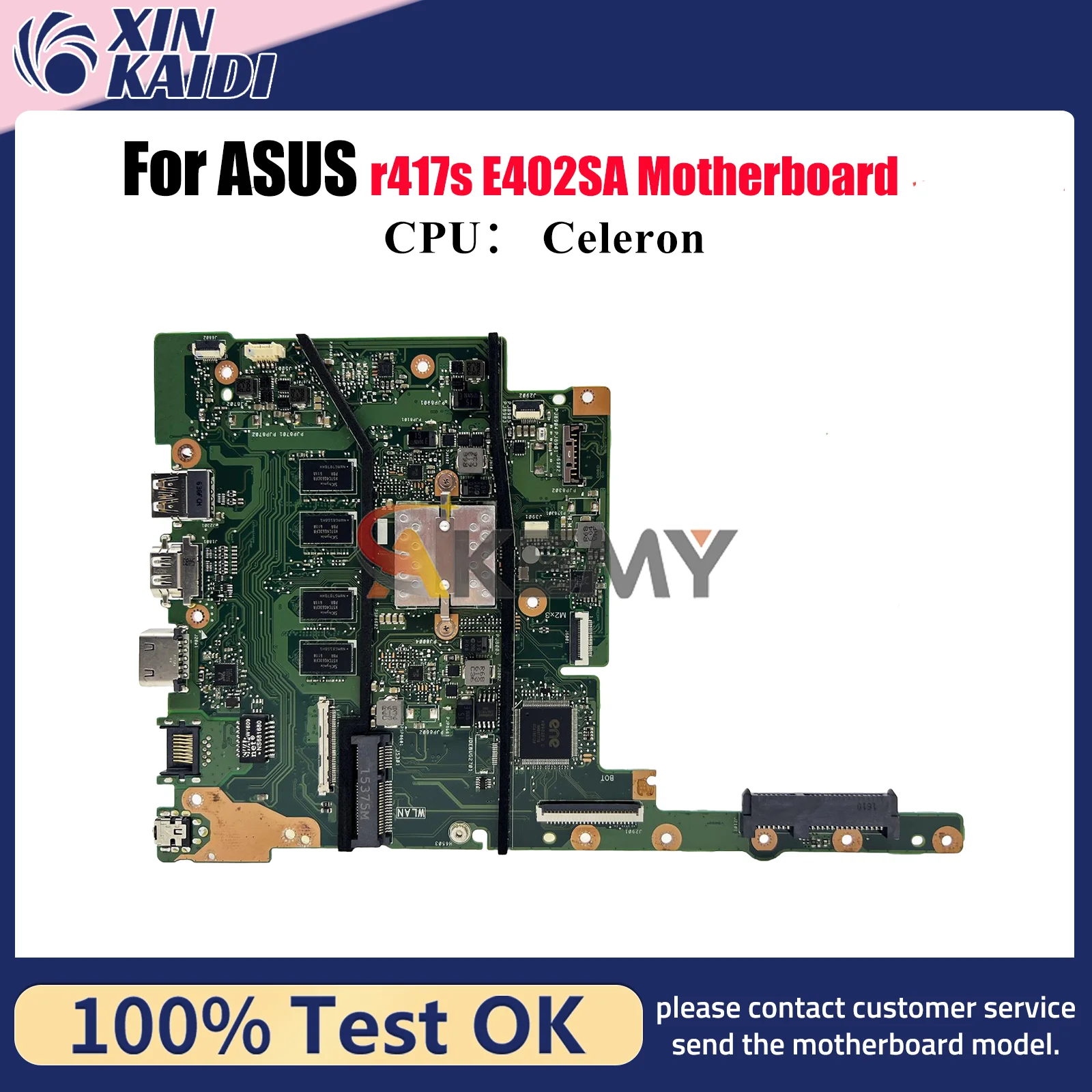 Placa base para ordenador portátil E402SA para ASUS EeeBook E402SA E402S r417s placa base para portátil con CPU Celeron 100% pruebas OK envío rápido