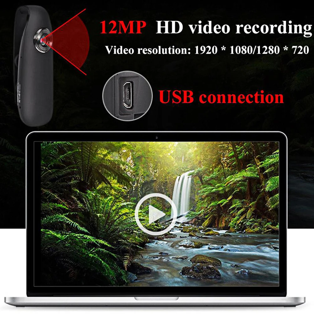 Grabador de vídeo para ciclismo, grabación de vídeo y Audio, cámara corporal de policía, Mini videocámara portátil activadora de movimiento, grabadora de aplicación de la ley - imagen 2