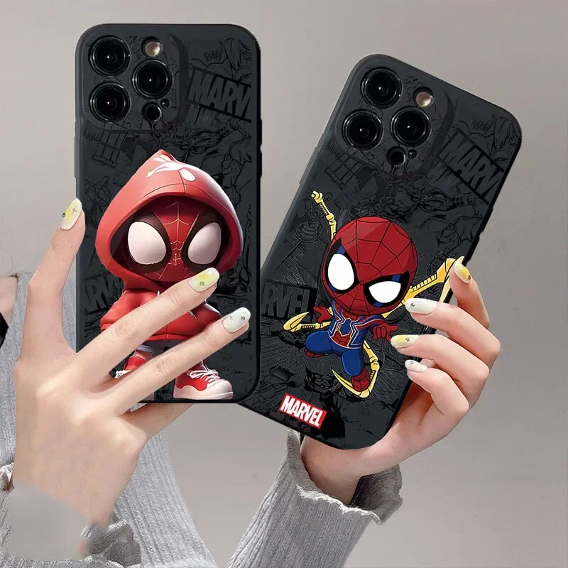 Funda de teléfono Marvel Spider Man Groot para IPhone 16 Pro Max 15 14 Plus 12 13 Mini 16E 7 8 Plus SE, Fundas de silicona suave mate - imagen 2