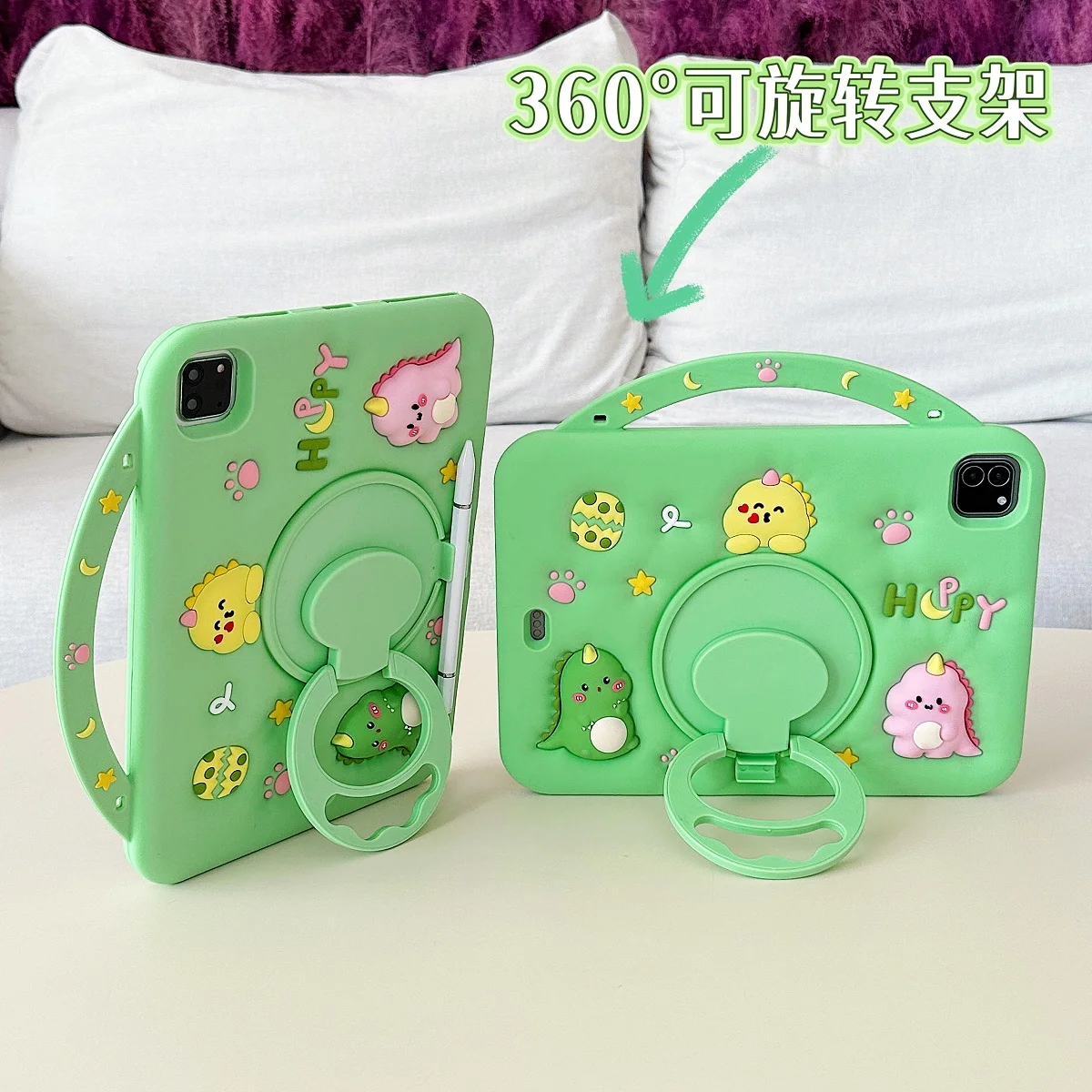 Para IPad 9 8 7. a generación funda infantil para IPad Air 2 3 4 5 10,9 2022 Mini 6 Pro 11 funda protectora de silicona para tableta con bonitos dibujos - imagen 3