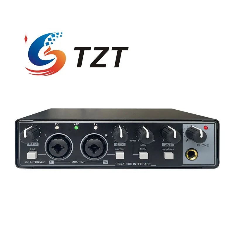 TZT MD-22/MD-21 Interfaz de audio USB profesional de 192 KHz Tarjeta de sonido externa pequeña sin conductor (diseñado para PC) - imagen 2