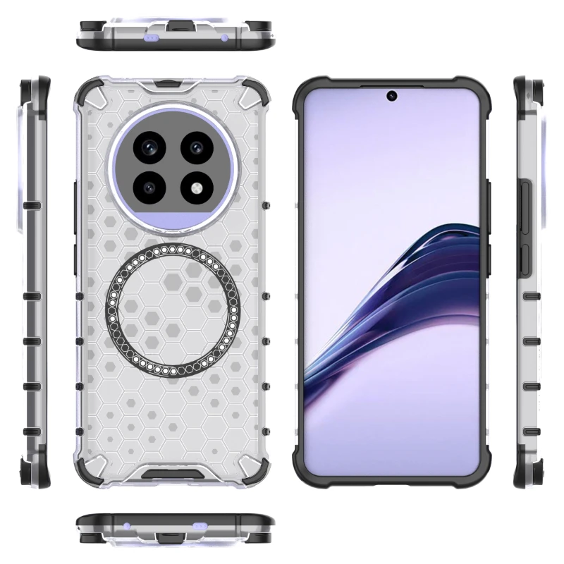 Para OPPO Realme 13 Pro 5g anillo magnético contraportada funda de teléfono anillo Magsafe lente de carga inalámbrica proteger fundas Coupe a prueba de golpes - imagen 3