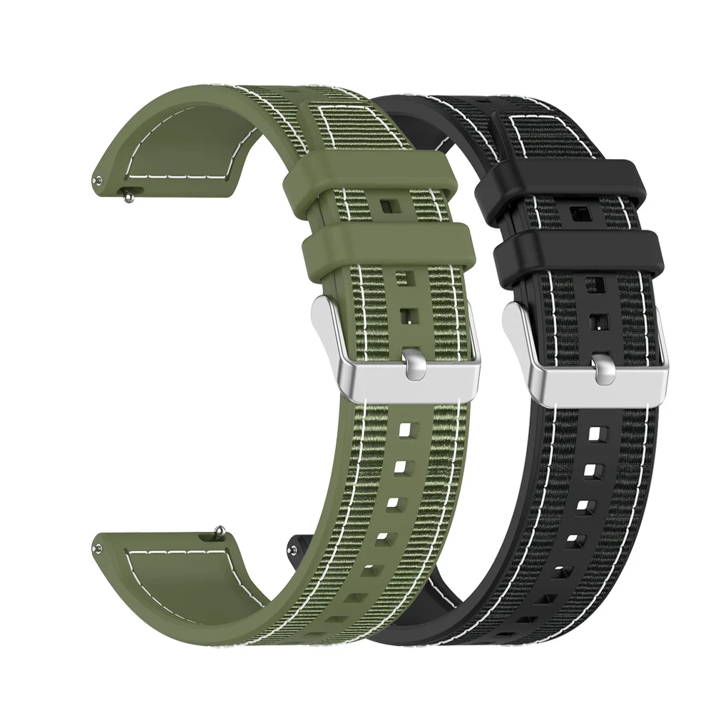 Correa de silicona de nailon de 22mm para Amazfit T-Rex3 Pro, Correa de muñeca de 48mm para pulsera Amazfit Helio/Balacne/Cheetah Pro/BIP 6 5