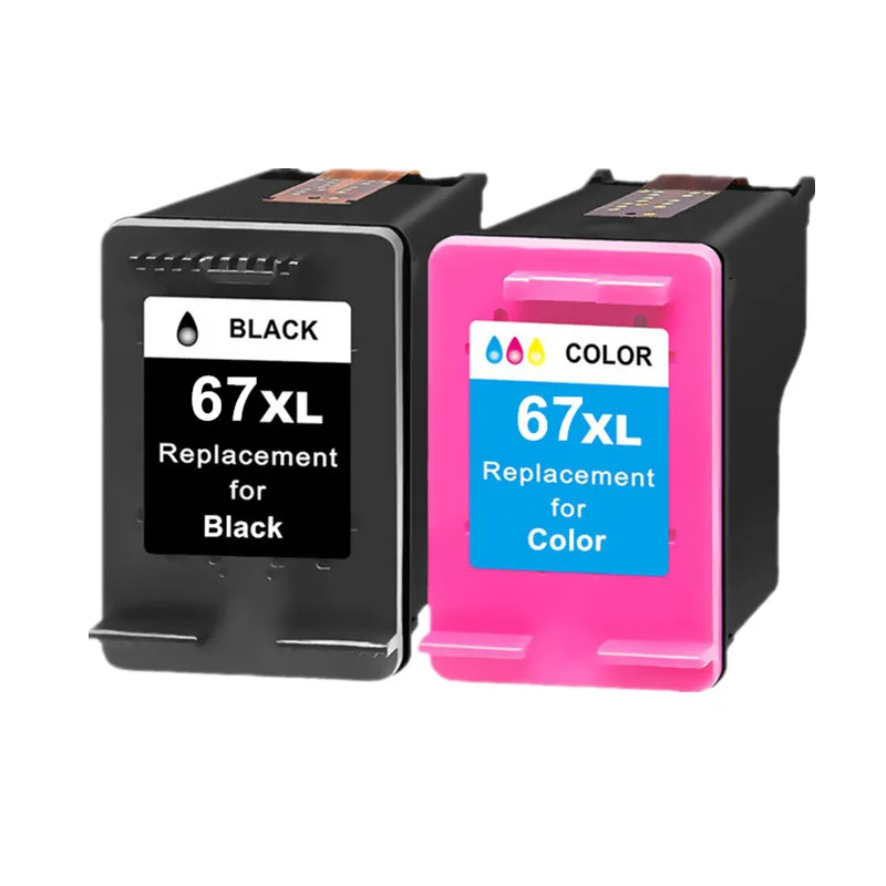 Cartucho de tinta Compatible con HP 67 67XL, para impresora HP67 Deskjet 1225, 2732, 2752, 2755, 4158 plus, 4140, 4152, 4155, 4158, ENVY 6052 - imagen 2