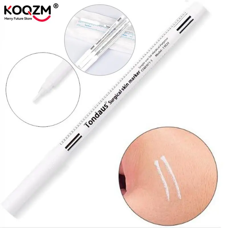 Rotulador quirúrgico blanco para tatuaje de cejas, accesorios para herramientas, marcador de tatuaje con Regla de medición, posicionamiento de Microblading - imagen 4