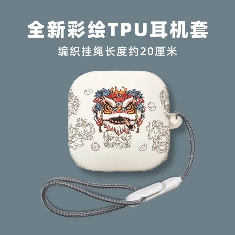 Para Shokz OpenFit 2 T920 funda bonita con colgante de cordón Shokz OpenFit 2 (T920) funda suave de silicona bonita funda protectora de dibujos animados de melocotón - imagen 4