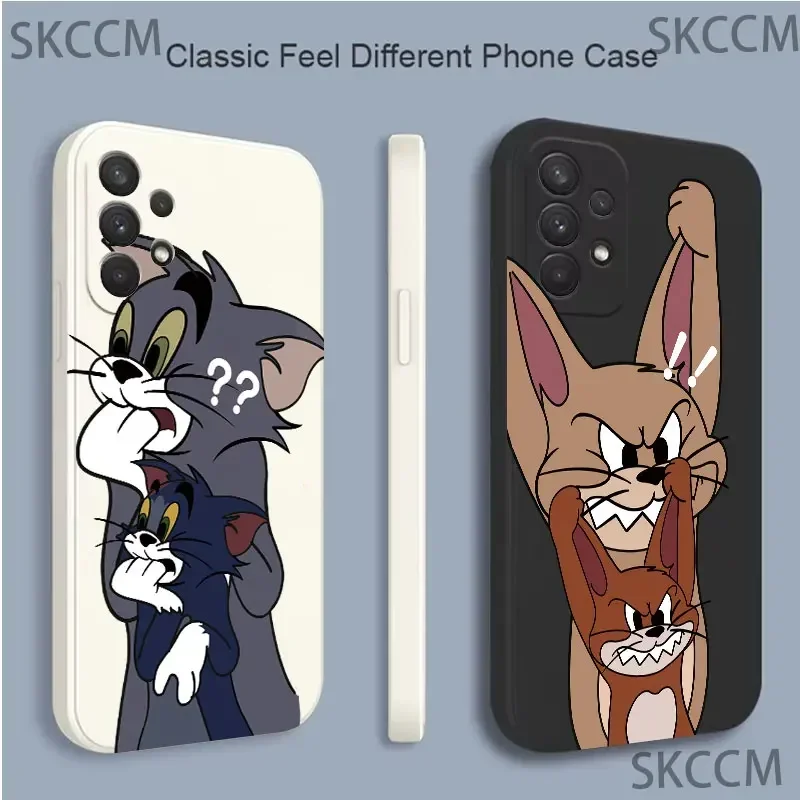 Funda de teléfono divertida Tom and Jerry Angry para Samsung Galaxy S24 Ultra S23FE S22 S20 Plus A15 A35 A50 A51 A54 A55 A71 A72 A73 - imagen 3