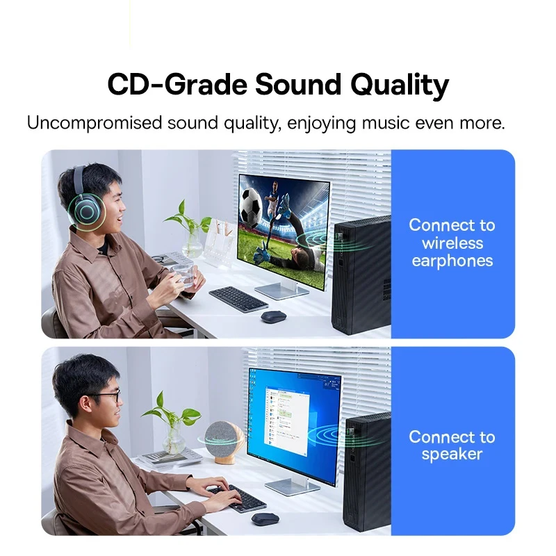 Baseus USB Bluetooth Adaptador Bluetooth 5,3 Dongle Adaptador para PC portátil altavoz inalámbrico receptor de Audio transmisor USB - imagen 4