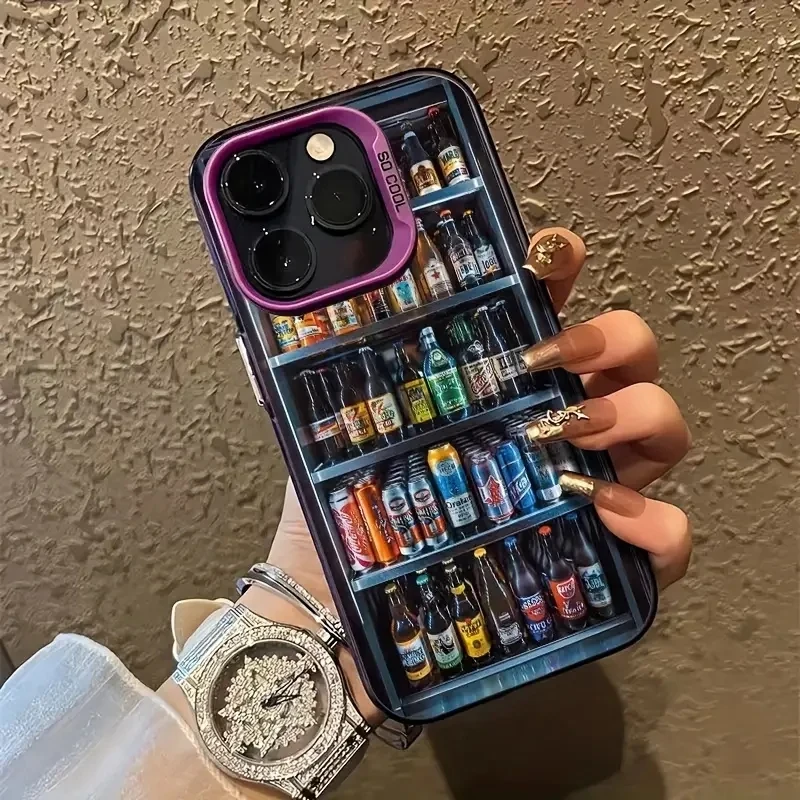 Funda de teléfono con patrón de bebida, pecho de hielo para iPhone 17 Air 16 15 Pro Max 14 13 12 11 Pro X XS XR 7 8Plus 16E, funda a prueba de golpes - imagen 5