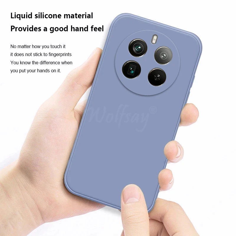 Funda de silicona líquida para Realme, Protector de TPU de goma lisa, Realme, 12 Pro Plus, Realme - imagen 3