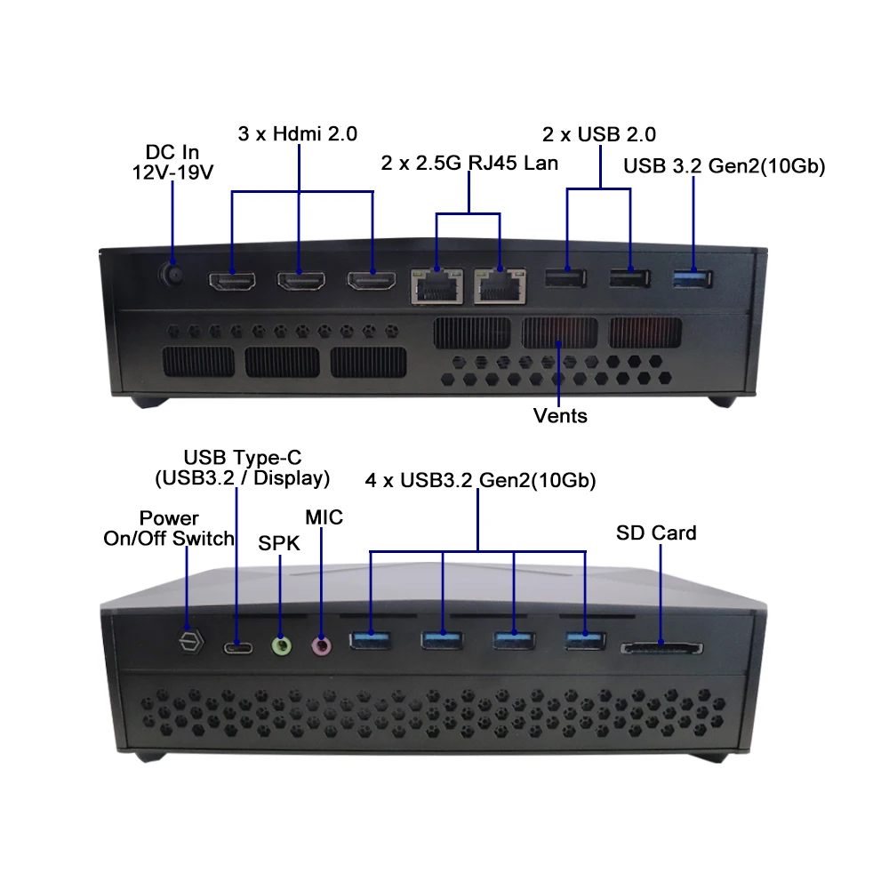 13. ° Mini PC para juegos Intel Core i9 13900HK i7 12650HX NVIDIA GeForce RTX 3060 12G i7 13700H GDDR6 DDR5 NVME Windows11 Pro Wifi6 - imagen 5