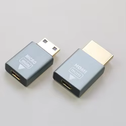 Adaptador Micro HDMI hembra a Mini macho 4K 60 Hz