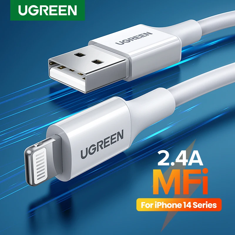 UGREEN MFi Cable USB a Lightning para iPhone 14 13 12 Pro Max 2.4A Carga rápida para iPhone para iPad Datos de teléfono Cable USB A - imagen 2