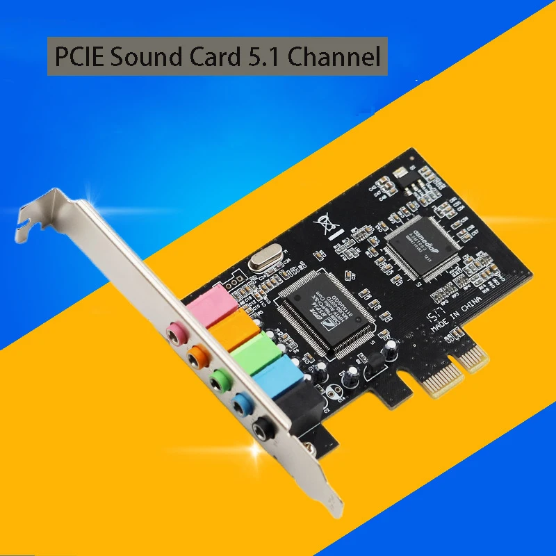 Tarjeta de sonido PCI-E1X 4,1 5,1 para ordenador, adaptador de extensión de Audio 3D, estéreo, PCIe, para música de juego, Digital, 6 CANALES, 4 canales, supervelocidad, PCI Express