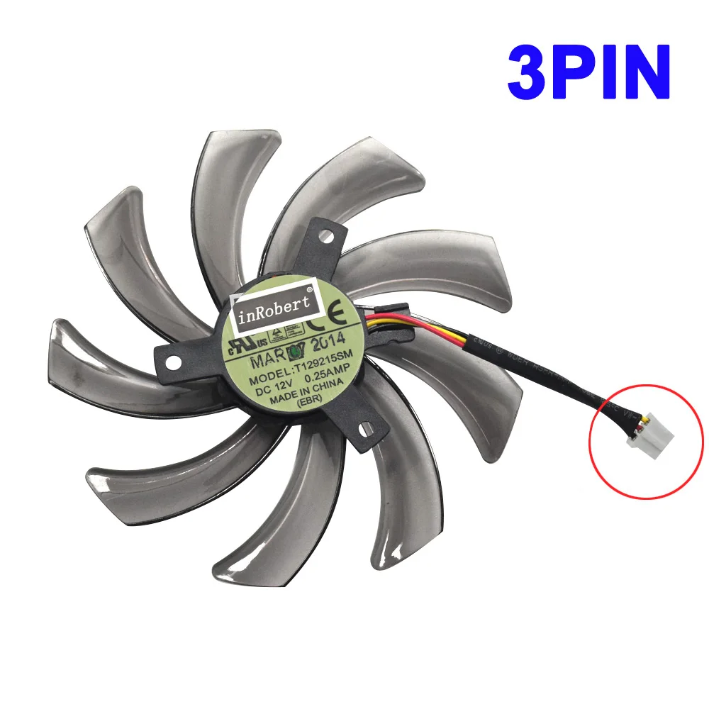 Ventilador de refrigeración para Gigabyte HD 7850, 7790, Radon R9 270, 270X, GTX 670, 660, 650Ti, 560, ATI, GPU, 95MM, T129215SM, PLD10010S12H - imagen 3