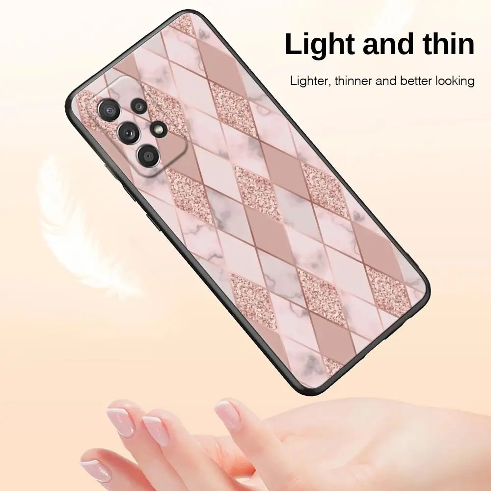 Funda dorada rosa con purpurina de corazones para Samsung Galaxy A15, funda A25 A13 4G A24 A23 A12 A14 A21s A22 A02 A03 A04 A05 S - imagen 4