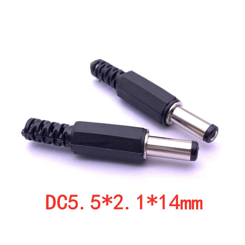 Conector macho hembra de 5,5mm x 2,5mm, enchufe de alimentación CC, 5,5x2,1mm, adaptador tipo soldadura, conector, enchufes de barril CC - imagen 4