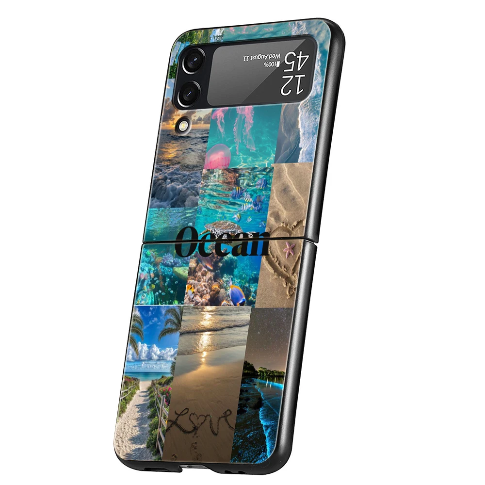 Funda de teléfono con pasaporte de Maldivas para Samsung Galaxy Z Flip 3 4 5 6 7 PC plegable negro duro para Samsung Z Flip3 Flip4 Flip5 - imagen 2