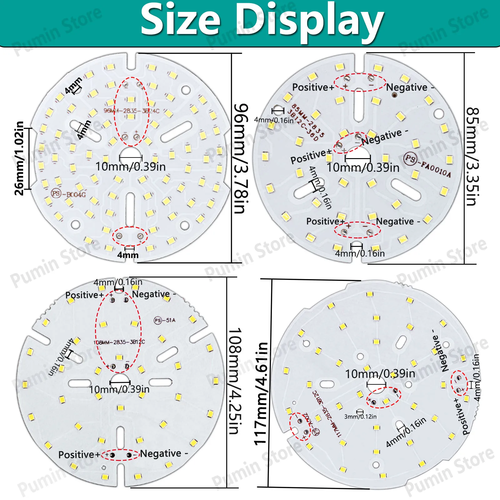 LED COB 12W DC35-37V Color cálido bombilla Circular blanca Natural accesorios de fuente de luz adecuados para bombillas circulares - imagen 4