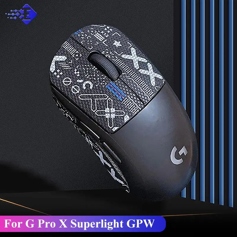 Cinta de agarre de ratón para Logitech G Pro X, pegatina hecha a mano, antideslizante, piel de lagarto, Supa el sudor, superligera, Gpw, inalámbrica, sin ratón