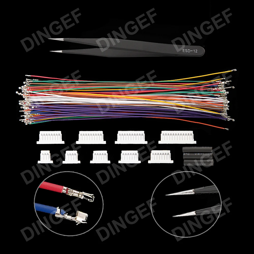 Kit de conector de Cable SH1.0MM JST de 1mm, cabezal macho JST 3P-12P con 28AWG prensado con Terminal para Cable de Dron de carreras GPS - imagen 5