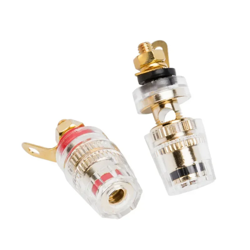 Conector de clavija Banana, toma de Audio, poste de encuadernación de 4mm para amplificador, tablero de terminales de altavoz, electrónica de consumo chapada en oro - imagen 4