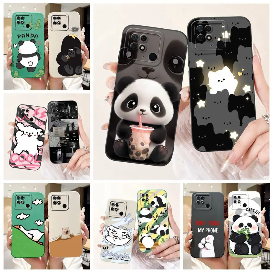 Funda de dibujos animados para Xiaomi Redmi 10C, carcasa protectora completa para cámara, suave, 6,71 pulgadas