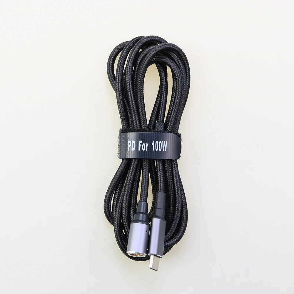 Adaptador de fuente de alimentación para portátil, 8 pines macho a conector USB tipo C, convertidor 8P, 100W, PD, magnético a DC, para Lenovo, PSP, DELL, HP - imagen 5