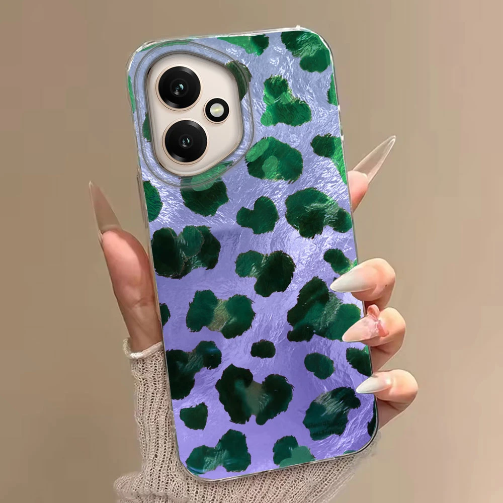 Funda de teléfono de leopardo verde rosa para Honor 400 200 Pro 90 Smart 70 Lite X9a X9c X9b X8b X8a X8c X7c X7b X6c X6 TPU, funda para mujer - imagen 5