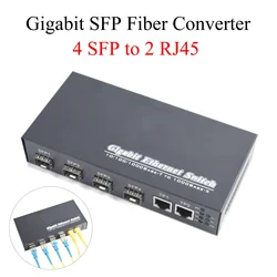 Convertidor de Medios Gigabit SFP a RJ45 para Fibra Óptica