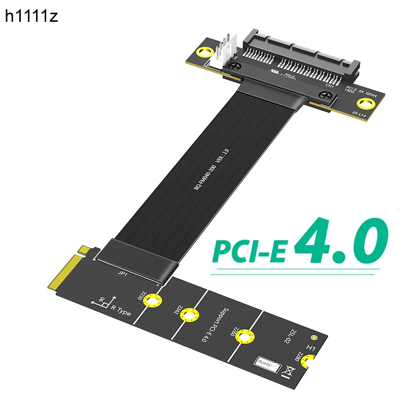 Nuevo extensor de Cable elevador NVME a PCIE X4 M.2 PCIE4.0 M Key a PCI Express 4X 4,0, Cable de extensión de tarjeta adaptadora para ordenador portátil de escritorio
