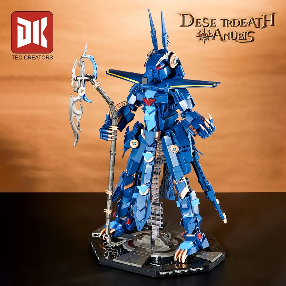 Egipto muerte Anubis miniatura de bloques de construcción ensamblado 3D faraón figura de perro negro colección de ladrillos decoración juguete para regalo de Navidad - imagen 3