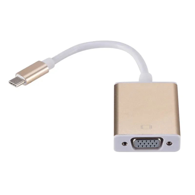 Convertidor adaptador de Cable macho a VGA hembra, ordenador doméstico, USB 3,1 tipo C, piezas de seguridad para ordenador MacBook