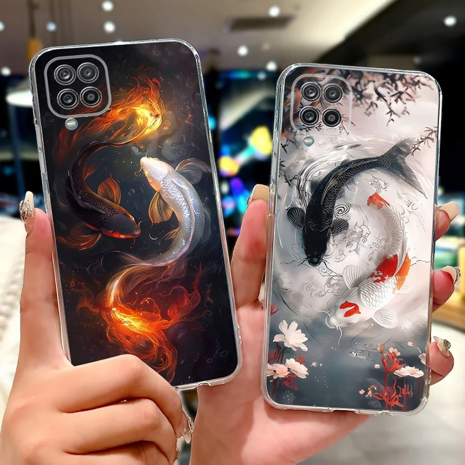 Para Samsung Galaxy A12 funda SM-A125F funda pintada de moda Popular funda de teléfono delgada suave para Samsung A12 F12 M 12 Galaxy M12 bolsas - imagen 2