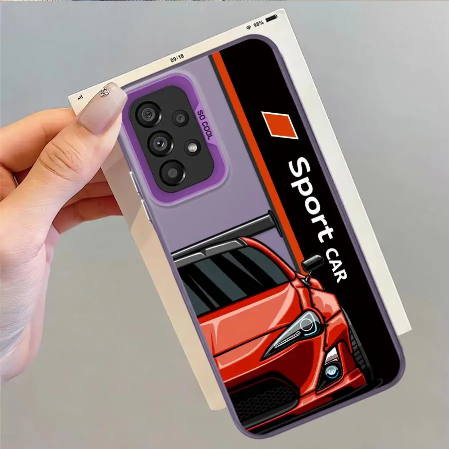 Funda trasera para teléfono Samsung Galaxy A16 A02 A15 A14 A12 A50 A06 A04e A03 A11 A13 A20s Sport Car - imagen 3