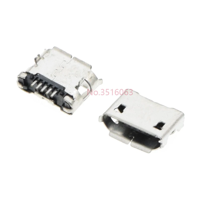 Conector hembra para teléfono móvil, Conector Micro USB de 5 pines, 10 piezas, 5,9mm, DIP2, tipo B, con rizador/boca plana, sin rizar - imagen 4
