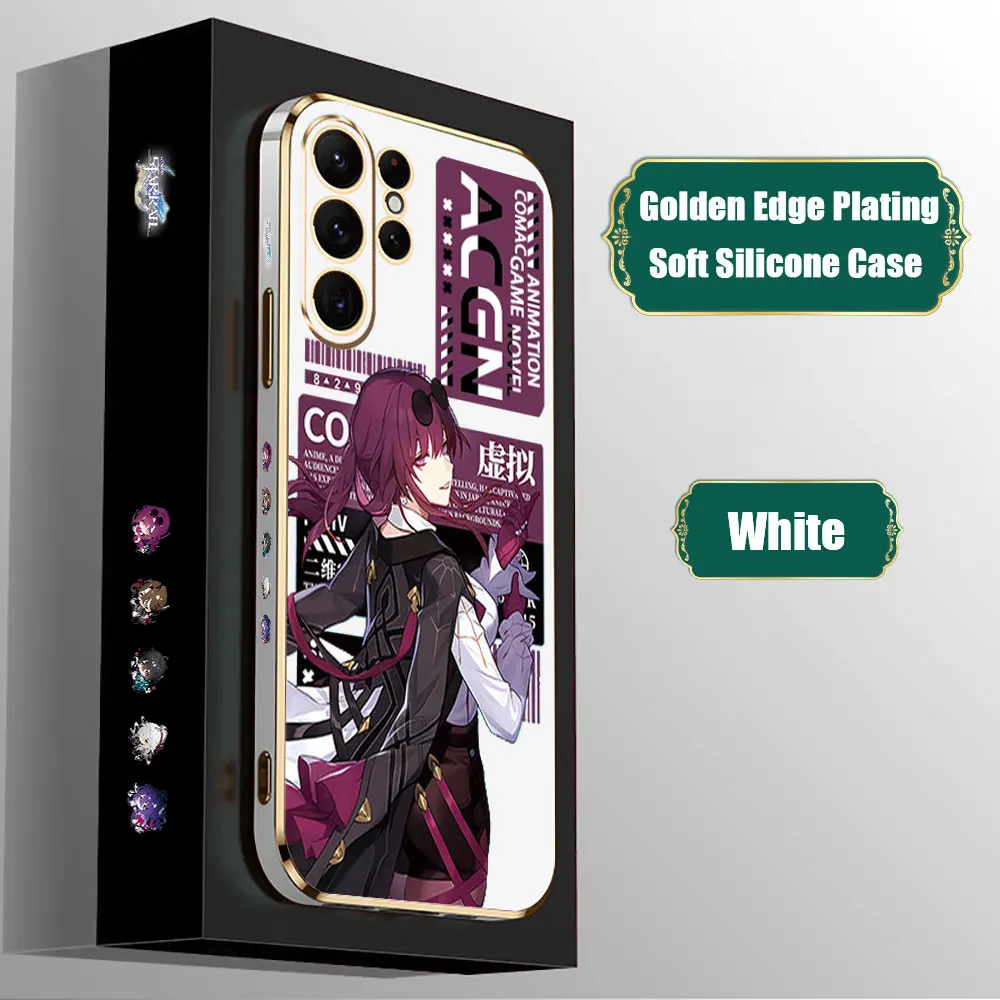 Funda de teléfono Kafka Silver Wolf Honkai Star Rail S24Ultra para Samsung Galaxy S24 S23 S22 S21 S20 Ultra Fe S10 S9 Plus, cubierta chapada - imagen 2