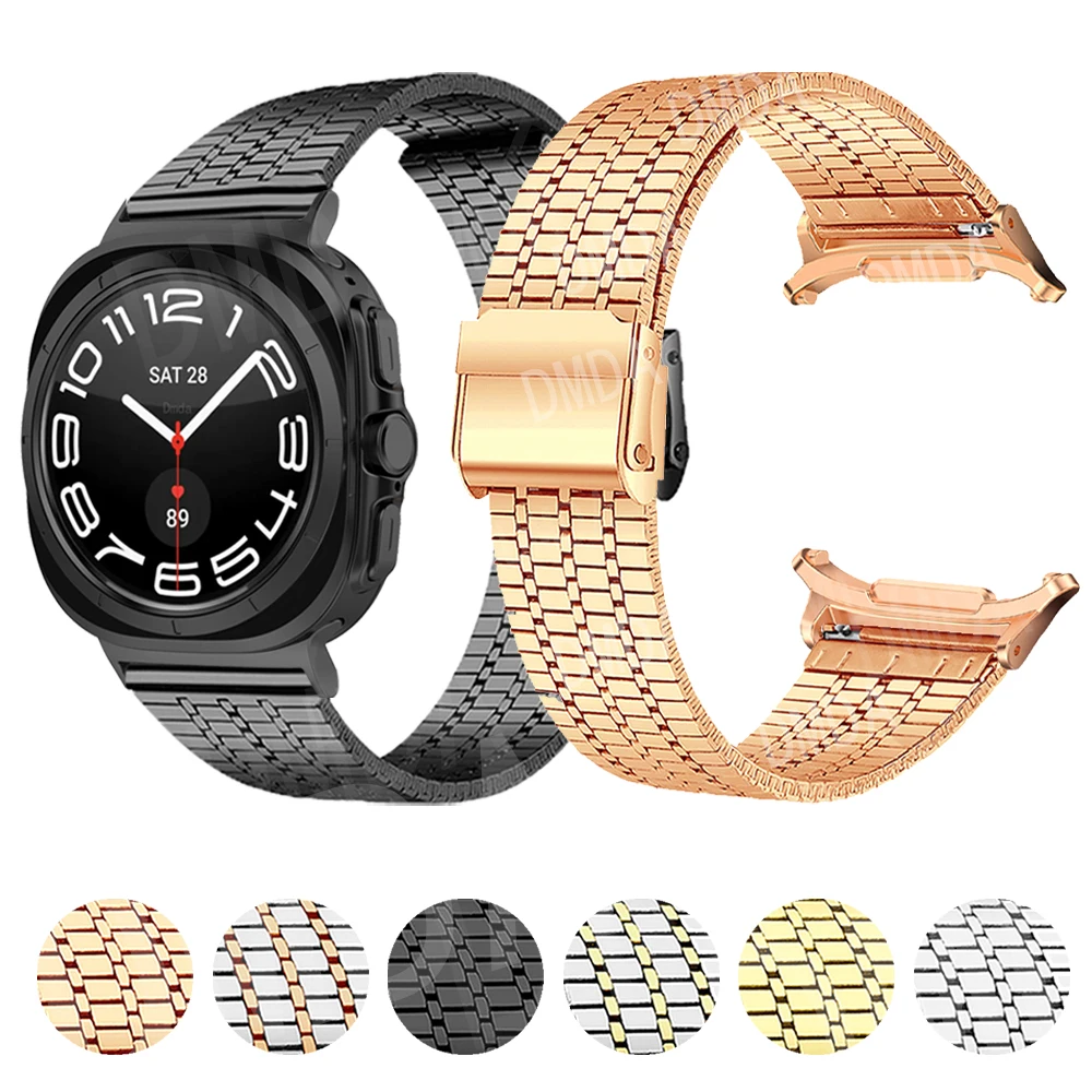 Correa de Metal para Samsung Galaxy Watch Ultra Band 7 Ultra 47mm, pulsera de repuesto, accesorios de acero inoxidable